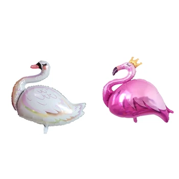 Flamingo Gimtadienio Balionas - Flamingo Swan Balionus Gimtadieniui Apdaila,
