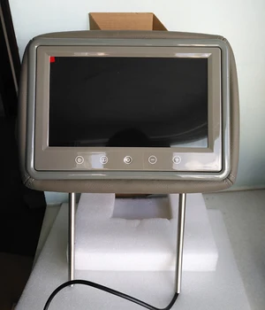 2VNT 9inch pagalvėlės automobilio monitorių su 2 av įvestis 800x480 lcd monitorius, 12v stebėti automobilių tv ekranas 4:3 16:9 spalvos juoda pilka touch