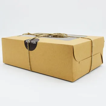20pcs/daug-24*16*7.5 cm Galvijų kartono cupcake dėžės Dovanų dėžutėje Pudingas Vakarų stiliaus užkandžių dėžutė 