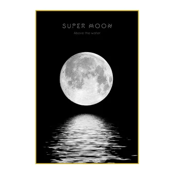 Šiaurės mėnulio fazės juoda ir balta nuotrauka, knyga plakatas sienos menas drobė spausdinti plakato sienos menas nuotraukas kambarys