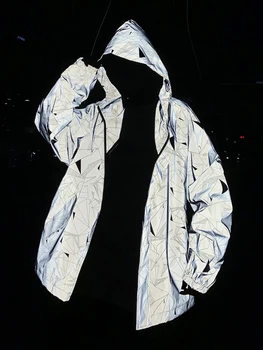 Švarkelis, striukė vyrų gobtuvu rudenį ir žiemą storas prarasti gražus švarkas honkongo stiliaus studentų kailis reflective