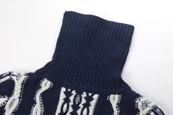 GRUIICEEN streetwear šiltos žiemos golfo mezgimo megztinių geometrinis ilgomis rankovėmis megztinis megztinis aukštos klasės GY201815