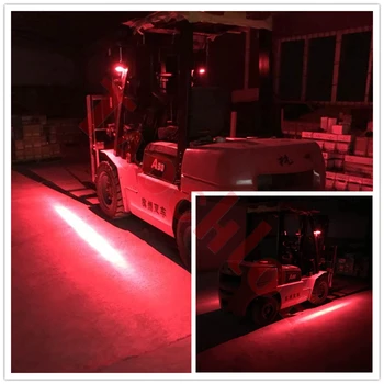 1Pc 10V - 80V 30W Mėlyna Raudona LED Krautuvas Žibintai Forktruck Pavojaus Zona Krautuvas Įspėjamasis Signalas Žibintų