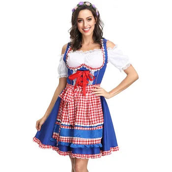 2019 NAUJAS Dirndl vokietijos Alaus Tarnaitė Kostiumai Moterims Oktoberfest Karnavalas Fancy Dress Up