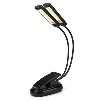 Ryškus LED šviesos su ON / OFF jungikliu, Lanksčią USB Clip-On 2x COB LED Šviesos Skaitymo Tyrimo Stalas Stalo Lempa Įkrovimo