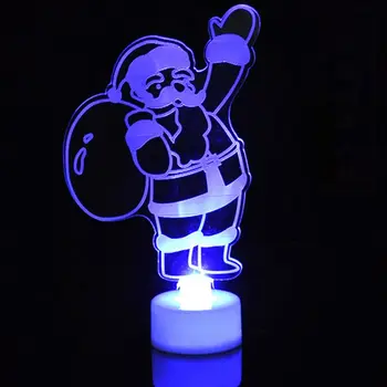 Kalėdų Naktį LED Žibintai Spalvinga Akrilo Stalo Lempa Šalies Dovanų Touch Šviesos Bedroon 1/
