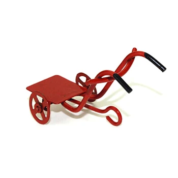 1:12 Mini Sodo Baldai Accessories Žaislas, Skirtas Namų Dekoro Dovana Ornamentu Mielas Miniatiūriniai Lėlių Metalo Raudonas Mažas Traukimo Krepšelį