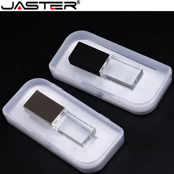 JASTER Naujas 3D viduje Stiklo logotipą, USB 2.0 atmintinė su dėžute