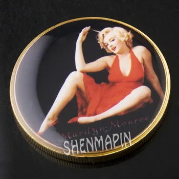 Marilyn Monroe Progines monetas, Seksualus Marilyn Monroe Šypsena, Monetų Kolekcionieriams Amerikos Norma Jeane Baker Str Aukso Monetų Dovanų