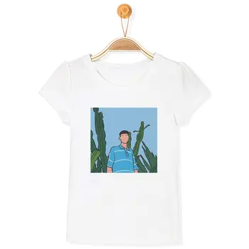 Naujas Atvykimo Vaikų Drabužių 2020 Metų Vasaros Juokinga Van Gogh Aliejaus Tapybai Šuo Astronautas Klaidingą T-marškinėliai Berniukams, Atsitiktinis Marškinėlius Mergina Mielas