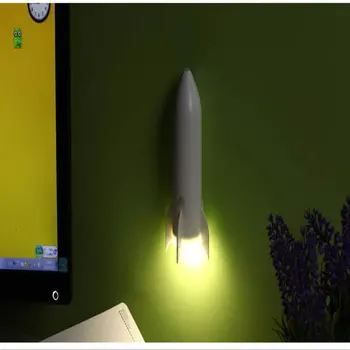 Led nakties šviesos Kūrybos šviesa kontroliuoti energijos taupymo sienos lempos usb naujų keista namų raketų šviesos