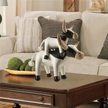 PU Oda Galvijai Manekenai, Stovint Imituojamas Karvė Modelis Žaislai Mielas Gyvūnų Parduotuvėje Ekranas Manekenas