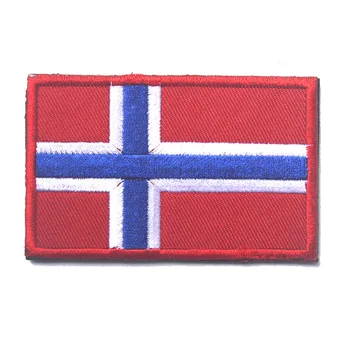 GUGUTREE siuvinėjimo HOOK&LOOP nacionalinės vėliavos pleistrai Norvegija Švedija Danija pleistrai emblemos aplikacijos lopai drabužių AD-13