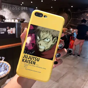 Džiudžiutsu Kaisen Satoru Gojo anime Telefono dėklas Geltona Saldainiai Spalvos iPhone 6 7 8 11 12-os mini pro X XS XR MAX Plus