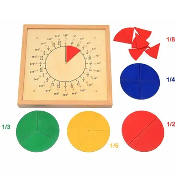 Karšto Montessori Valdybos Žaislai Apskrito Matematikos Frakcija Skyriaus Mokymo Mediniai Žaislai, Vaikų Švietimo Dovana Matematikos Žaislas