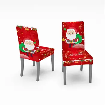 1 vnt Kalėdos Elastinga Valgomasis, Sėdynės, Kėdė Apima Kalėdų Kėdė Padengti Ruožas Užvalkalai Už Kalėdų Pokylių Šaliai Dekoro
