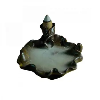 Lotus Lapų Keramikos Moliuskui Smilkalų Degiklis Dūmų Krioklys Stick Smilkalų Laikiklis Smilkalų Amatų Naudoti Namų Arbatos Biuras