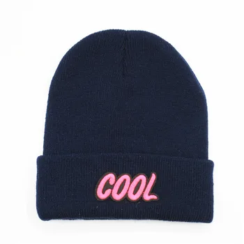 Kietas laišką siuvinėjimo Tirštėti megzti skrybėlę žiemą šiltą kepurę Skullies bžūp beanie skrybėlių už vaikas vyrai moterys 309