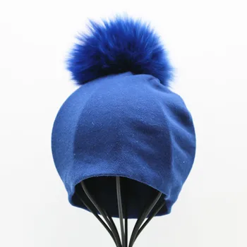 NAUJA Rudens ir žiemos naujagimiui medvilnės geros kokybės kūdikių beanies skrybėlę vaikų pompastika skrybėlės headsize 35-43cm