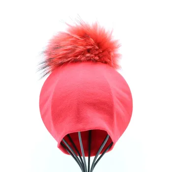NAUJA Rudens ir žiemos naujagimiui medvilnės geros kokybės kūdikių beanies skrybėlę vaikų pompastika skrybėlės headsize 35-43cm