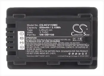 Cameron Kinijos 850mAh baterija PANASONIC HC-V110 HC-V110G HC-V110GK HC-V110K HC-V110P HC-V110P-K HC-V130K HC-V201 HC-V201K