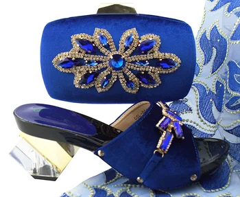 Nigerija maišelį ir batų nustatyti kulnai vestuvių aukštosios mados batai 2018 m. italijos matchingshoe ir maišelį nustatyti QSL006