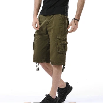 2019 šortai prekės vyrams kelio ilgis Šortai vyriški Medvilniniai frock Multi Pocket mados atsitiktinis Kombinezonas šortai gali dėvėti dydis pridėti 30 - 38