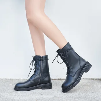 Odiniai batai vaikams, nauja rudens žiemos 2020 Didelės jėgos pačios batai moteriški batai su storu dugnu ir