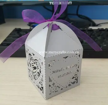Indijos vestuvių dovanų dėžutėje pjovimas lazeriu individualų vestuvių naudai dėžės dovanos iš Kinijos gamintojas