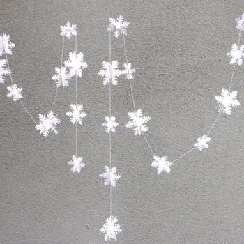 3M 3D Kortelės Popierinės Kalėdos Baltos Snaigės Popieriaus Gėlių Girlianda Reklama Vestuvių Šventė Šventė Šalies Namų Puošybai