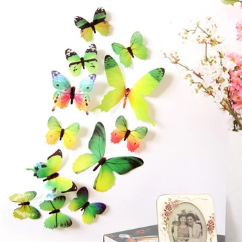 Virtuvės sienų lipdukai drugelis vaikų 3D Lipni Apdaila kambario sienos meno vaikams, kūdikio kambarys/miegamasis/Šaldytuvas