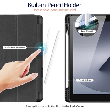 Pieštukas+Tablet Case for iPad 8 10.2 Apversti Oda Atveju Tablet Stand Anti-Drop Apsaugos Atveju su Smart Stylus Pen