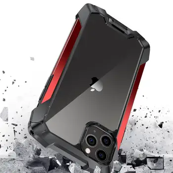 BuzzLee Prabanga atsparus smūgiams Metalo Telefono dėklas skirtas iPhone 11 11Pro 11Pro Max Metalas+TPU Case Anti-Apsaugos nuo kritimo Galinį Dangtelį