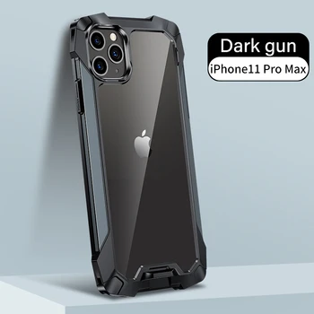 BuzzLee Prabanga atsparus smūgiams Metalo Telefono dėklas skirtas iPhone 11 11Pro 11Pro Max Metalas+TPU Case Anti-Apsaugos nuo kritimo Galinį Dangtelį