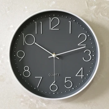 12inch 30cm sieninis laikrodis kambarį modernus minimalistinio atmosfera kūrybinių mados turas miegamasis silent