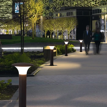 Lauko Apšvietimas, Sodo LED Vejos Lempos Šiuolaikinės Kraštovaizdžio Šviesos Aliuminio lengvas Kūno Vandeniui Kraštovaizdžio Stulpelyje Meno Apšvietimo Lempos